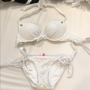 Victoria’s Secret White Crochet Swimsuit 34C/XS